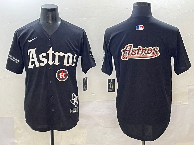 Men Houston Astros blank black MLB Nike 2025 jersey style  32